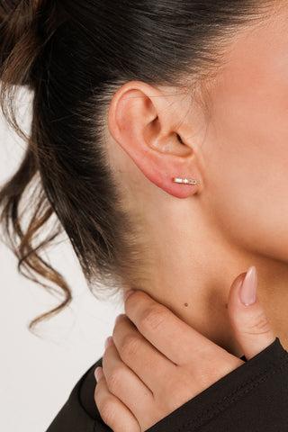 Rectangular Ear Piercing Gold - Trixy