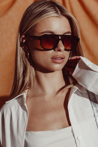 Retro sunglasses women black - Rikky