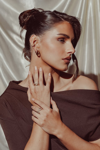 Ring mit Wellen Gold - Elara