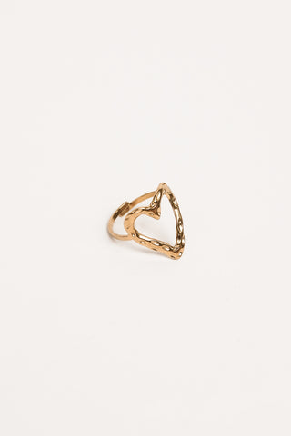Ring with open heart gold - Flair