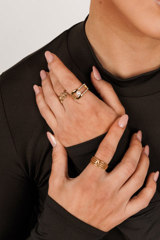 Ring mit offenen Herzen Gold – Lyara