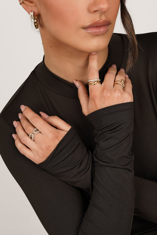 Ring mit Strasssteinen gold - Juul