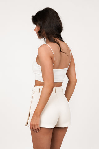 Pleated skort beige - Ilona