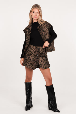 Wollskort mit Leopardenmuster - Jazzy