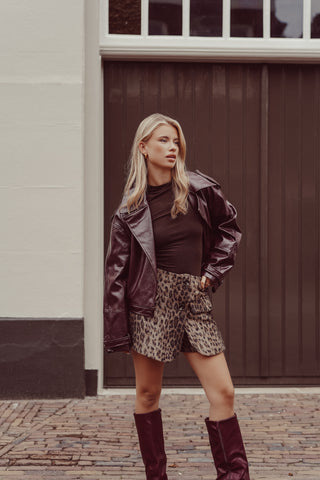 Wollskort mit Leopardenmuster - Jazzy