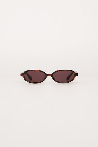 Narrow sunglasses tortoise brown - Logan
