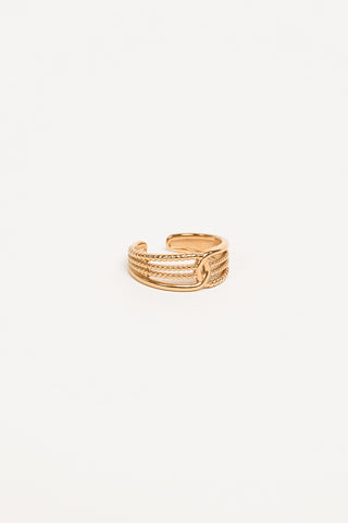 Statement double ring gold - Cassy