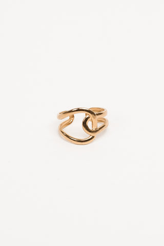 Statement ring with loop gold - Nika