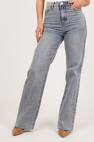 Straight leg jeans high waist blue - Marie