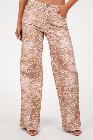 Straight leg jeans met print camel - Kensi