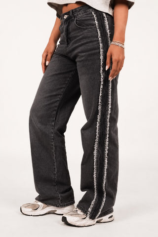 Jeans mit geradem Bein und blauen Streifen - Xavi