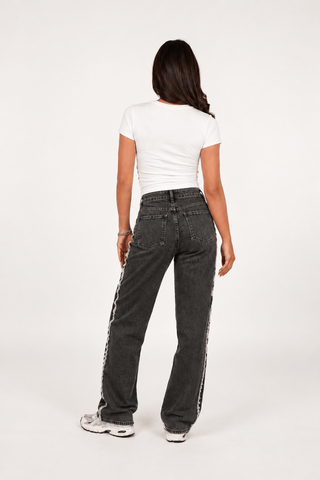 Jeans mit geradem Bein und blauen Streifen - Xavi