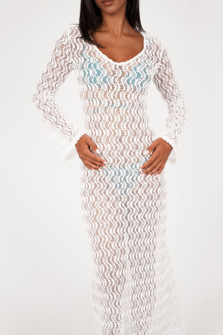 Strand maxi jurk wit - Alaya