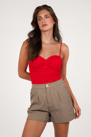 Stretch body met cups rood - Kate