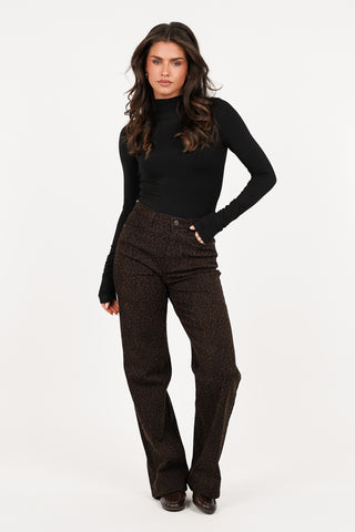Pleated stretch top black - Ellen