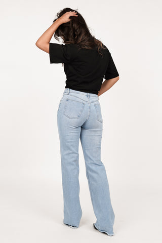 Tall jeans mid waist light blue - Shelly