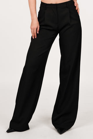 Wide leg trousers dark brown - Josje