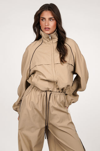Track jacket camel - Olivia