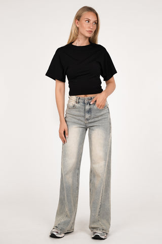 Tshirt dames cropped zwart - Puck