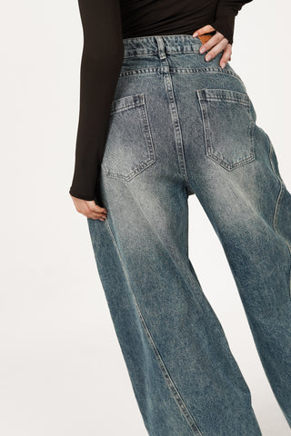 Weite Ballonjeans Acid Blau - Nola