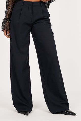 Wide leg trousers dark brown - Josje