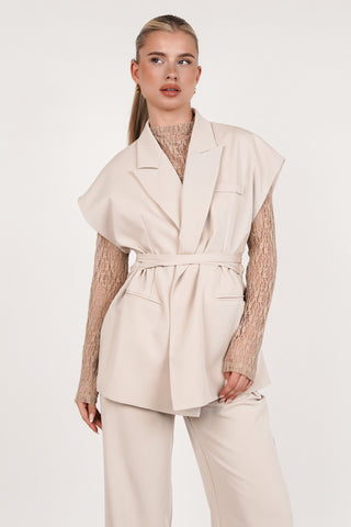 Wrap vest beige - Toria