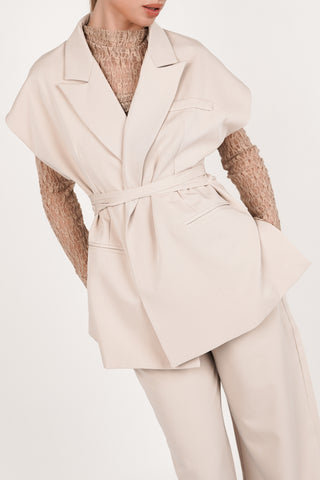 Wrap vest beige - Toria