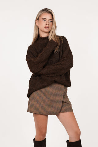 Wool sweater brown - Fien