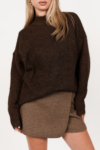 Wool sweater brown - Fien