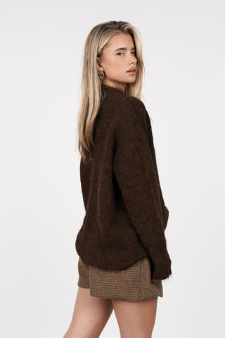 Wool sweater brown - Fien