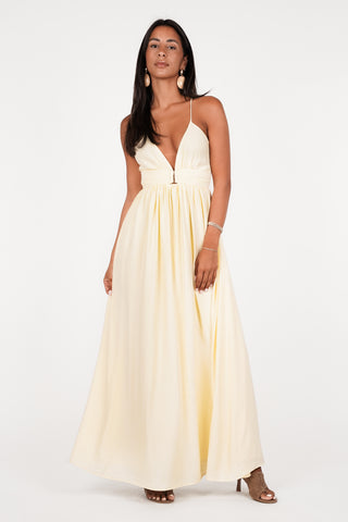 Zomer jurk maxi geel - Laureen