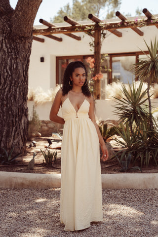Zomer jurk maxi geel - Laureen