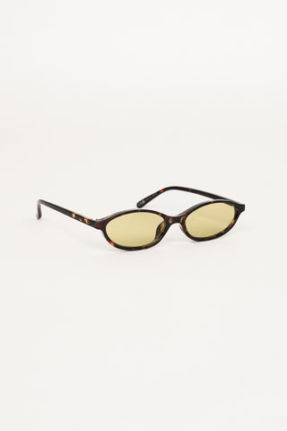 Sunglasses cat-eye leopard print brown/green - Elina