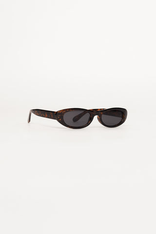Sunglasses oval narrow brown tortoise - Juva