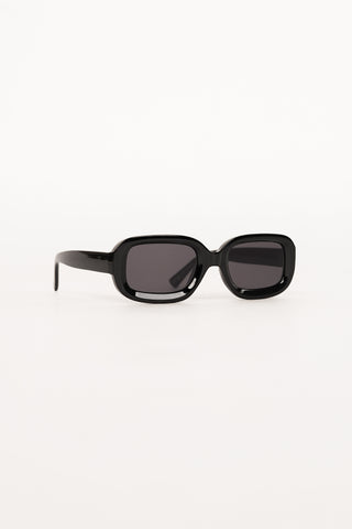 Rectangular wide black sunglasses - Bella