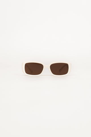 Sunglasses rectangular retro beige - Ylva