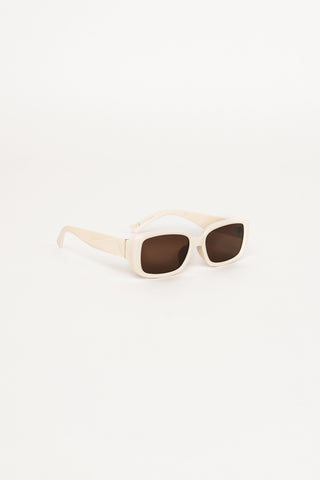 Sunglasses rectangular retro beige - Ylva