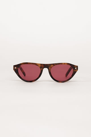 Zonnebril retro tortoise bruin/roze - Derya