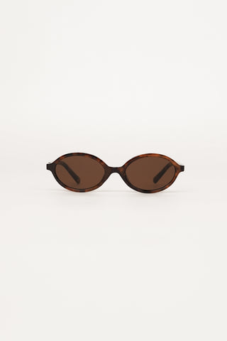 Round sunglasses tortoise brown - Belle