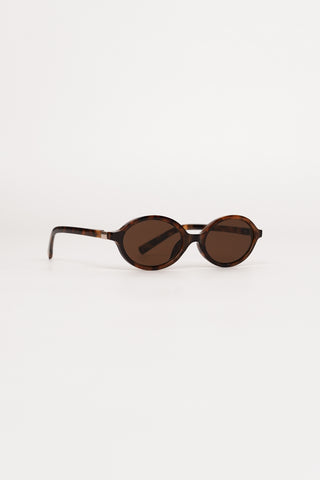 Round sunglasses tortoise brown - Belle