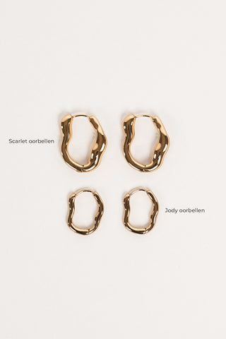 Small earrings organic gold - Jody