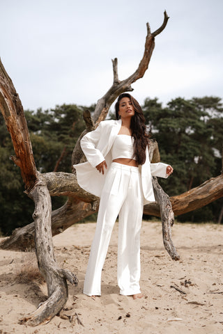 Women's trousers white - Laure