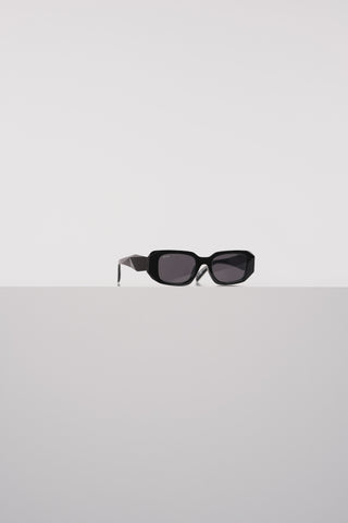 Sunglasses rectangular black with structure