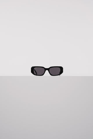 Sunglasses rectangular black with structure